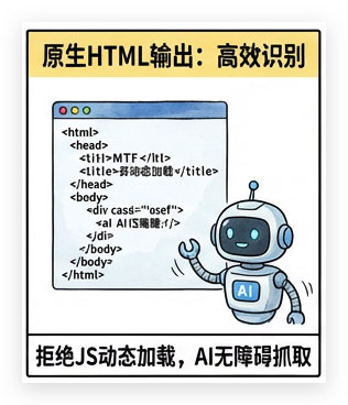 原生HTML輸出 高效識(shí)別 原生HTML輸出 高效識(shí)別